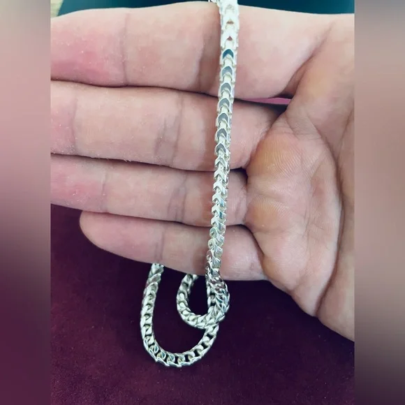 925 Silver Franco Necklace - Picture 3 of 9